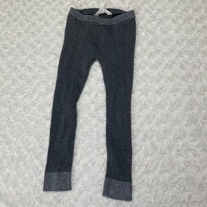 H&M ribbed gray glitter legging